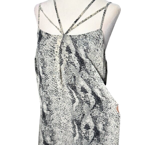 Snake Print Strappy Midi Dress Sleeveless Relaxed Fit Boho Casual party Clubwear - Picture 4 of 11